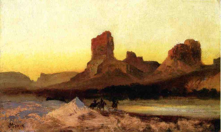Thomas Moran Indians at the Green River
